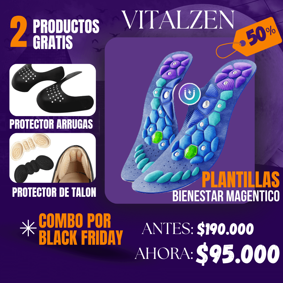 🌿 Kit 3 en 1 | VitalZen Plantillas de bienestar magnético