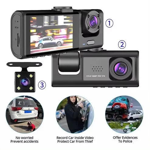 Cámara DashCam 360° | Seguridad total para tu vehículo